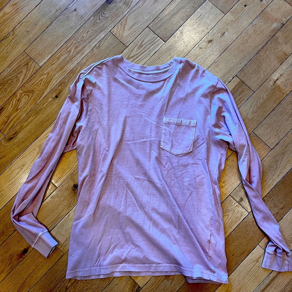 RVCA pigment dye long sleeve pocket shirt
